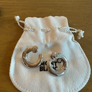 Montblanc Shiny Silver Earrings